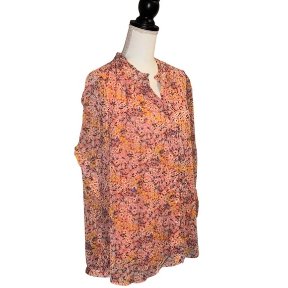 NWT Adyson Parker Floral Pink Blouse, sz 2X - Picture 4 of 13
